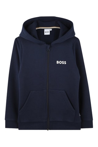 Sweat à capuche - Bleu marine - Boss