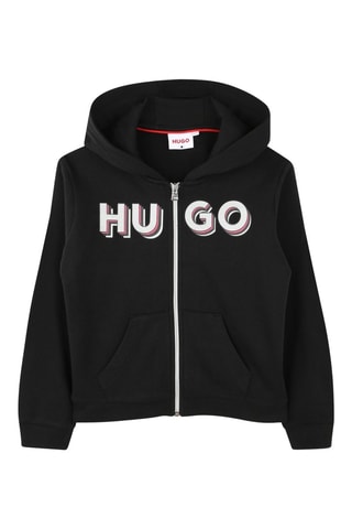 Sweat à capuche - Noir - Hugo