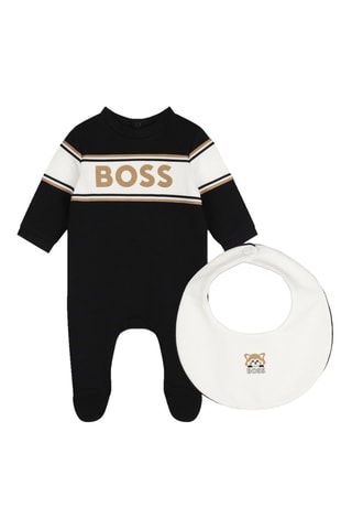 Dors-bien et bavoir en coton biologique - Noir - Boss