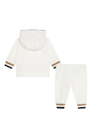 Sweat à capuche et pantalon en coton biologique - Blanc - Boss