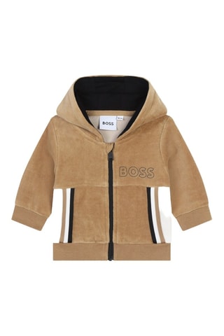 Sweat et jogging en velours et coton biologique - Marron - Boss