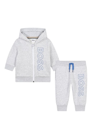 Sweat à capuche et jogging - Gris clair chiné - Boss