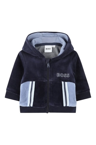 Sweat à capuche et pantalon en coton biologique - Bleu marine - Boss