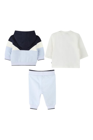 Ensemble 3 pièces en coton biologique - Bleu marine et bleu-gris - Boss