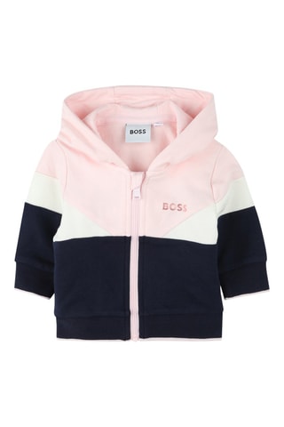 Ensemble 3 pièces en coton biologique - Bleu marine et rose - Boss