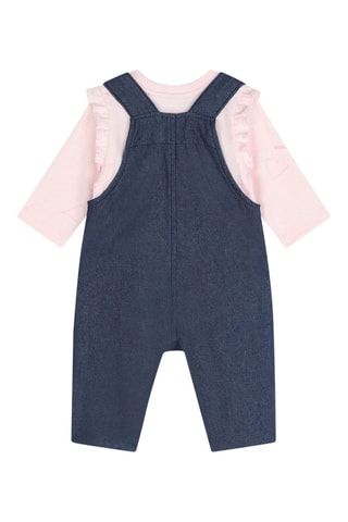 T-shirt et salopette - Rose et bleu marine - Boss