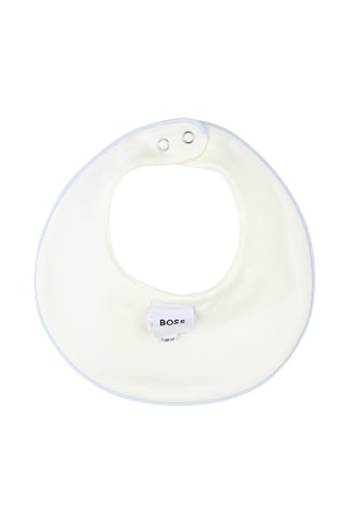 Grenouillère et bavoir en coton biologique - Ciel - Boss