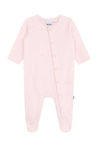 Grenouillère et bandeau en coton biologique - Rose - Boss