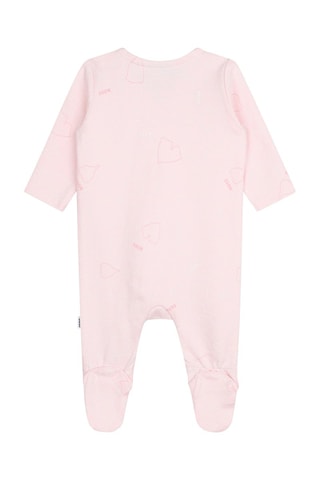 Grenouillère et bandeau en coton biologique - Rose - Boss