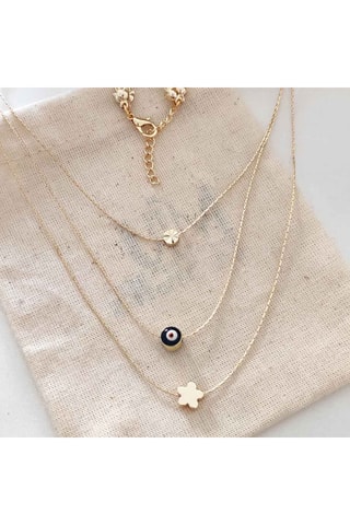 Collar - Latón chapado en oro 