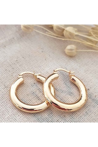 Argolas - Latão banhado a ouro 