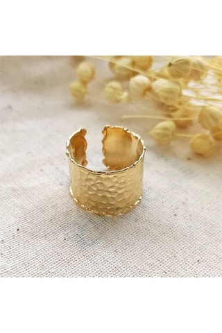 Anillo ajustable - Latón chapado en oro 