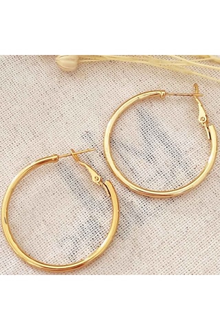 Argolas - Latão banhado a ouro 