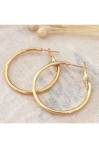 Argolas - Latão banhado a ouro 