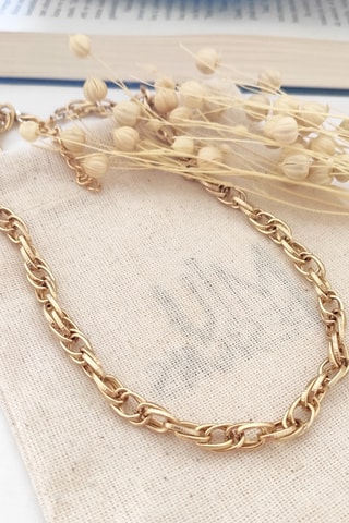 Colar banhado a ouro fino amarelo