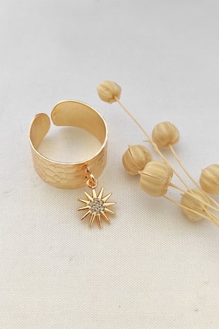 Brazalete de latón chapado en oro amarillo - Circones