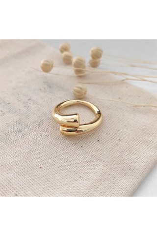 Anillo ajustable - Latón chapado en oro 