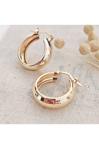 Argolas - Latão folheado a ouro fino