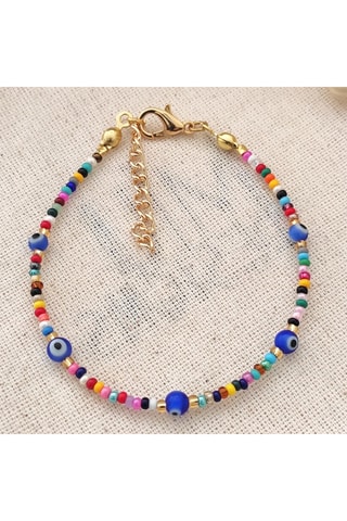 Pulsera - Latón chapado en oro y perlas