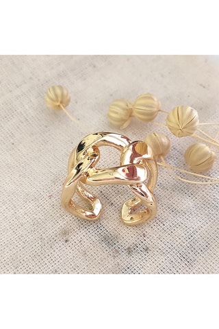 Anillo ajustable - Latón chapado en oro