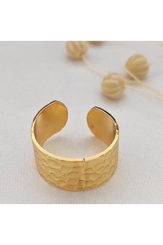 Anillo ajustable - Latón chapado en oro