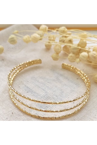 Pulsera ajustable - 3 vueltas - Latón chapado en oro