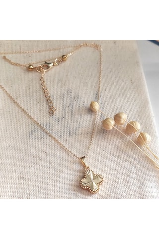 Collar de trébol - Latón chapado en oro