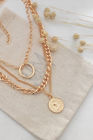 Collar bañado en oro fino amarillo