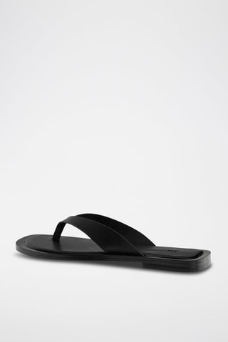 Sandálias em couro - Preto