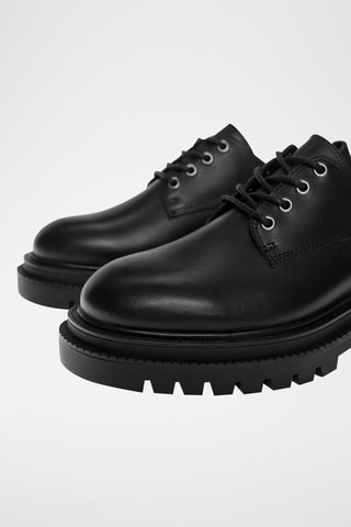 Derbies em couro - Preto