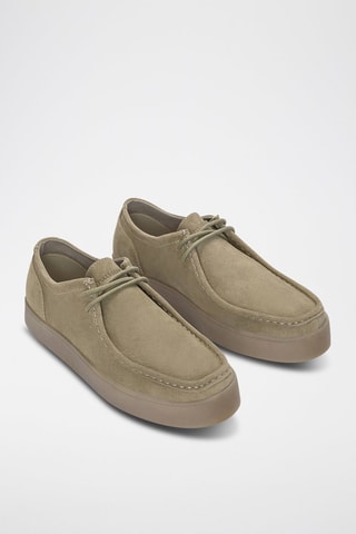 Derbies em couro - Bege