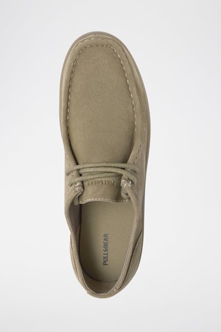 Derbies em couro - Bege