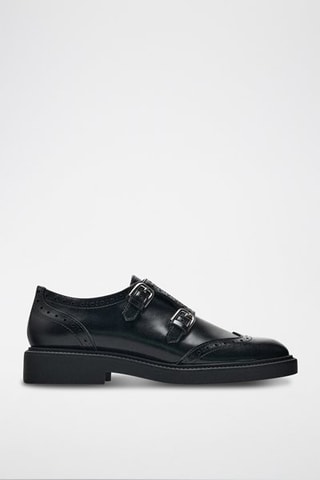 Derbies de couro - Preto