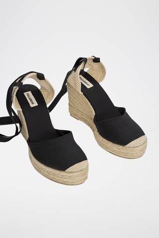 Alpargatas com cunha - Preto