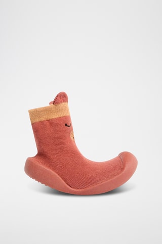 Sneakers a calza - Corallo 