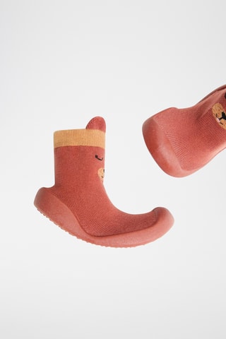 Sneakers a calza - Corallo 