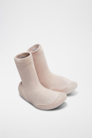 Sneakers a calza - Rosa cipria