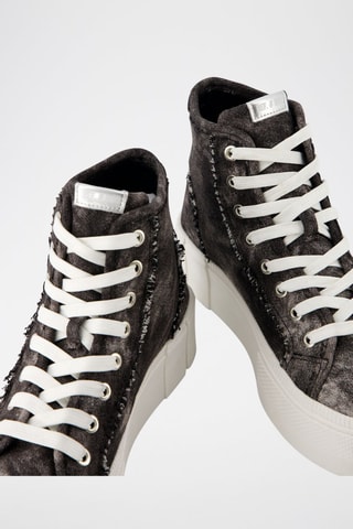 Tenis altos con plataforma - Gris oscuro