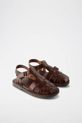 Sandalias de piel - Marrón