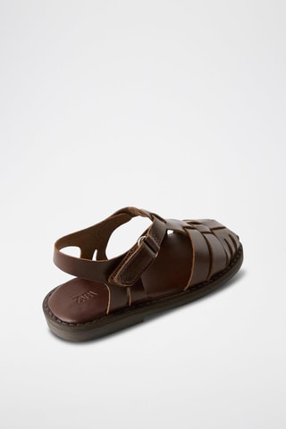 Sandalias de piel - Marrón