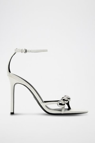 Sandálias de salto em couro - Branco