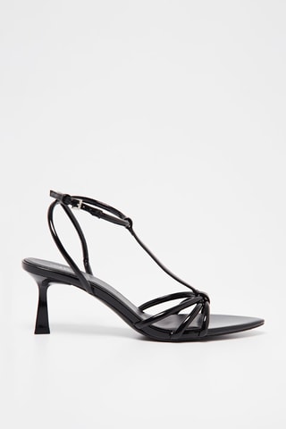 Sandálias de salto envernizados - Preto