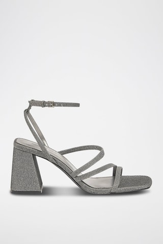 Sandálias de salto Prateado