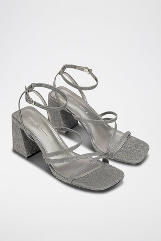 Sandálias de salto Prateado