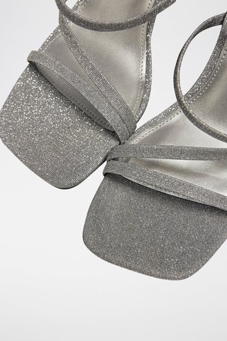 Sandálias de salto Prateado