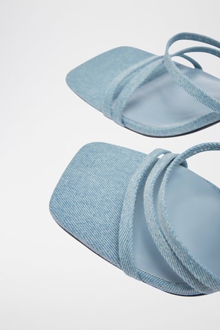 Sandálias de salto de ganga - Azul