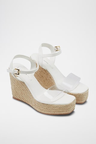 Sandálias de cunha - Branco