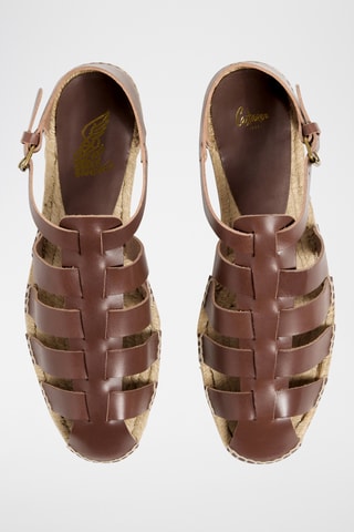 Sandalias de piel Samos - Marrón