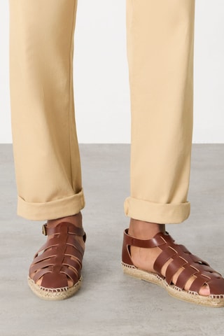 Sandalias de piel Samos - Marrón