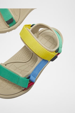 2 pares de sandalias - Beige y verde oscuro